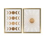 Wallity Set de 2 Pinturas Decorativas Enmarcadas en MDF 38x53 cm